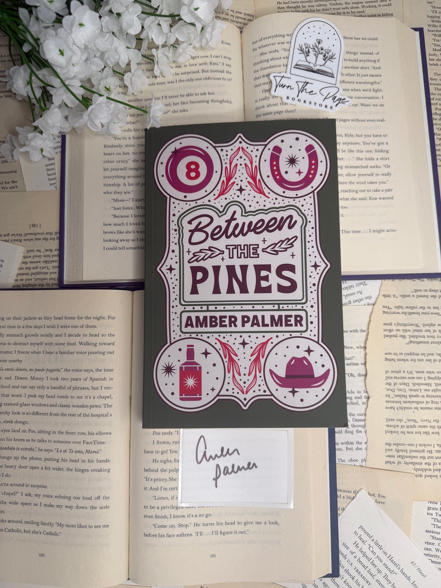 Between the Pines by Amber Palmer - signed bookplate