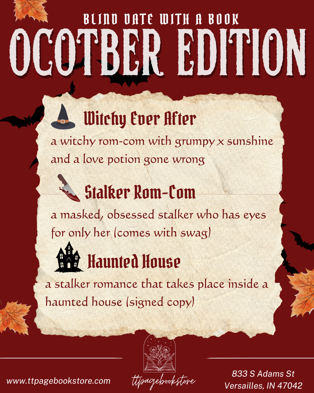 Blind Date with a Book - October Edition