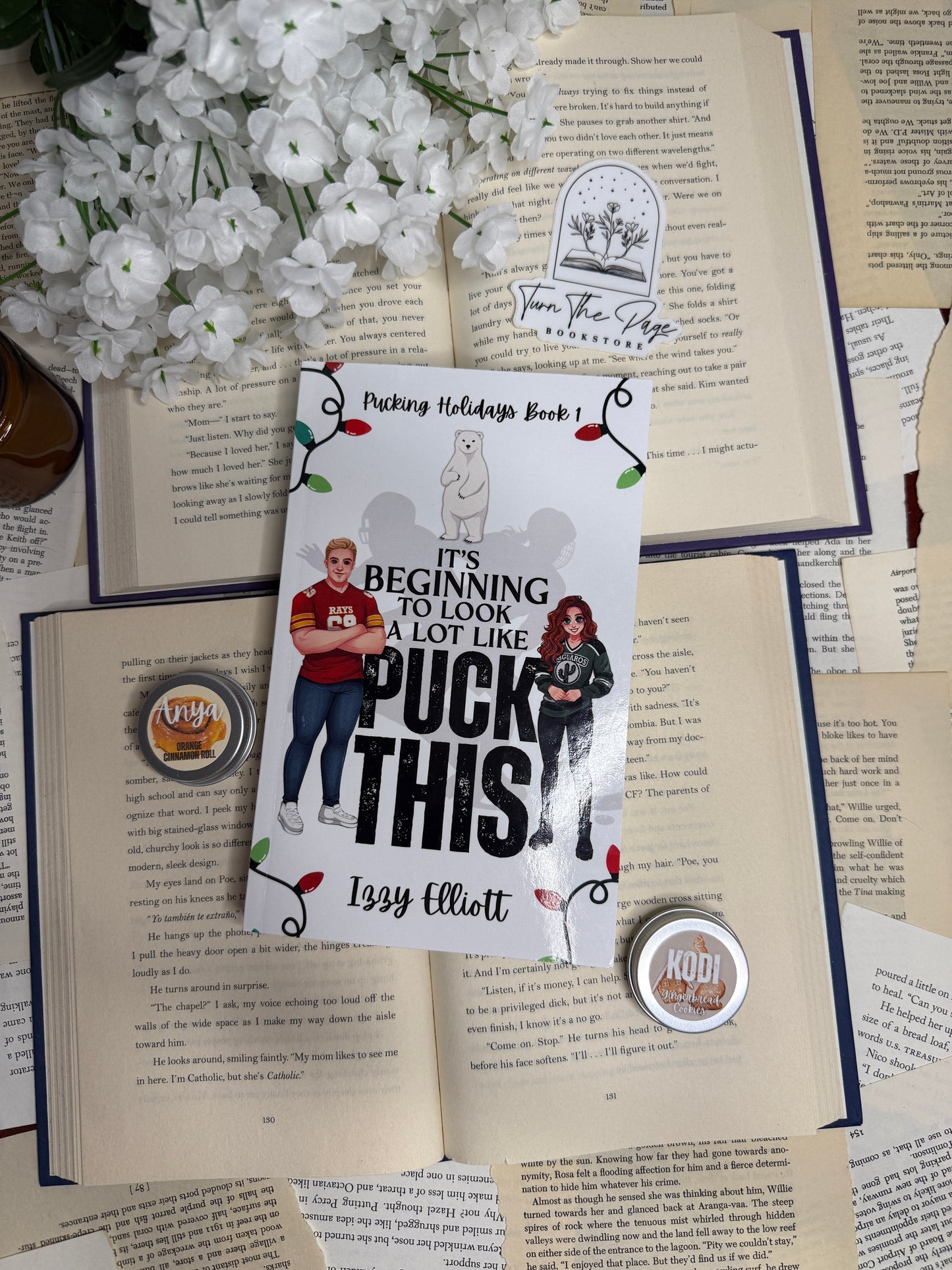 It's Beginning to Look a Lot Like Puck This by Izzy Elliott - signed with author swag