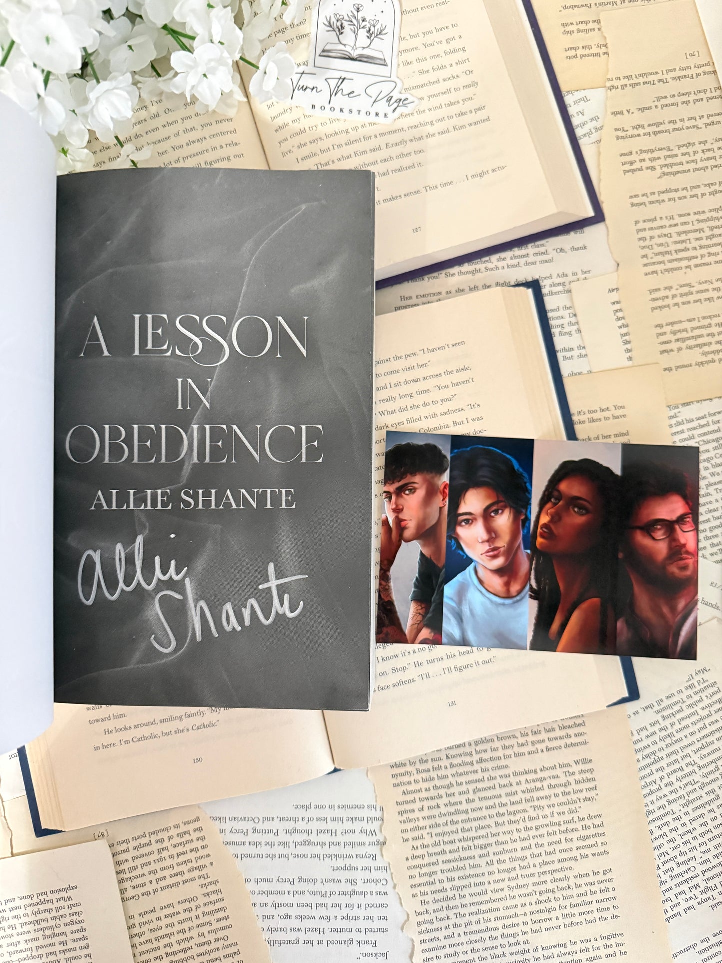 A Lesson in Obedience by Allie Shante - signed with author swag
