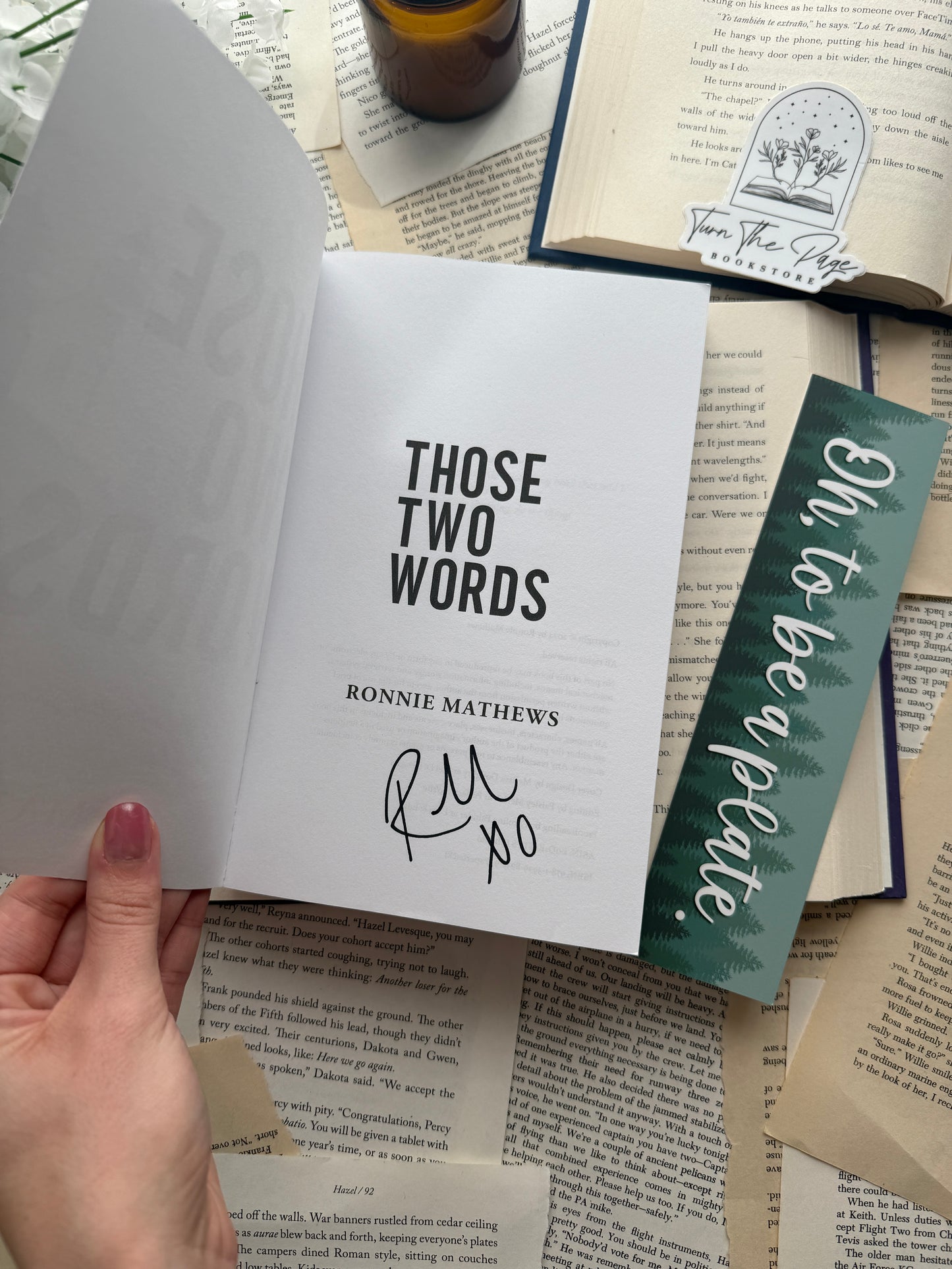 SIGNED Those Two Words by Ronnie Mathews - Author Goodies