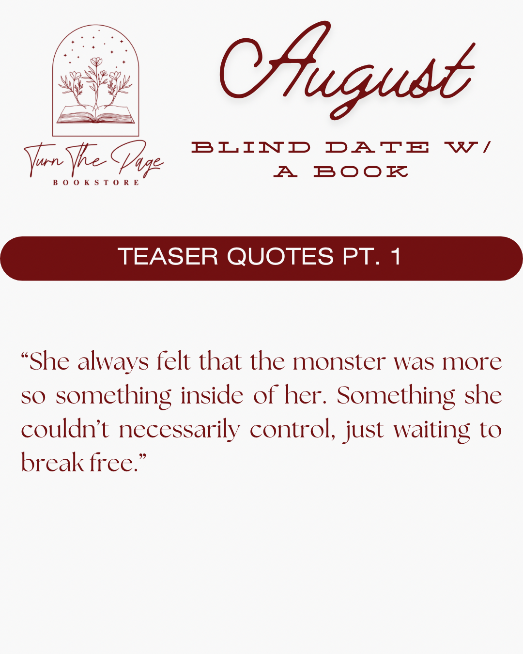 August Blind Date with a Book