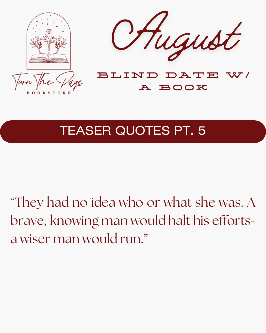August Blind Date with a Book