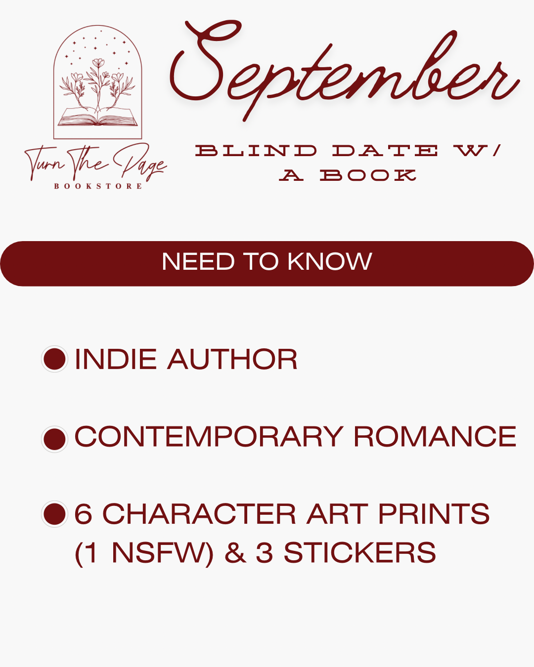 September Blind Date with a Book