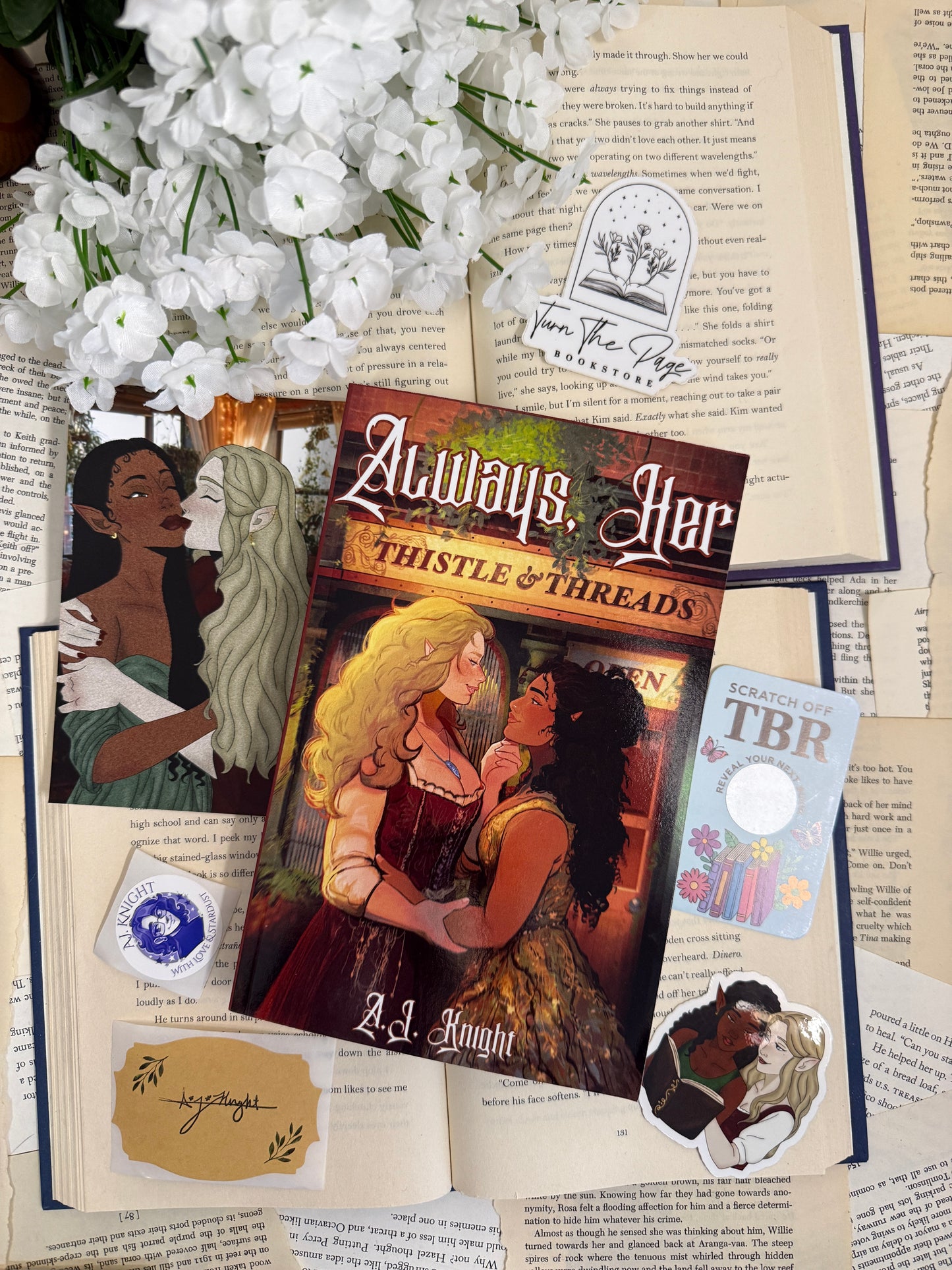 Always, Her by A.J. Knight - author swag