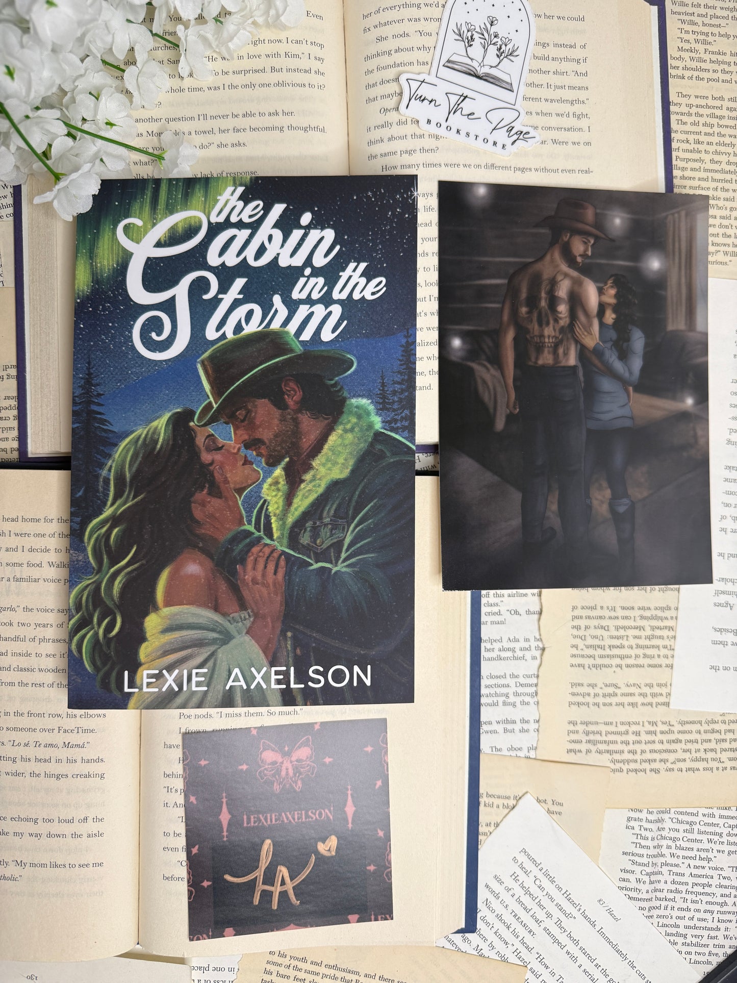 The Cabin in the Storm by Lexie Axelson - author swag included