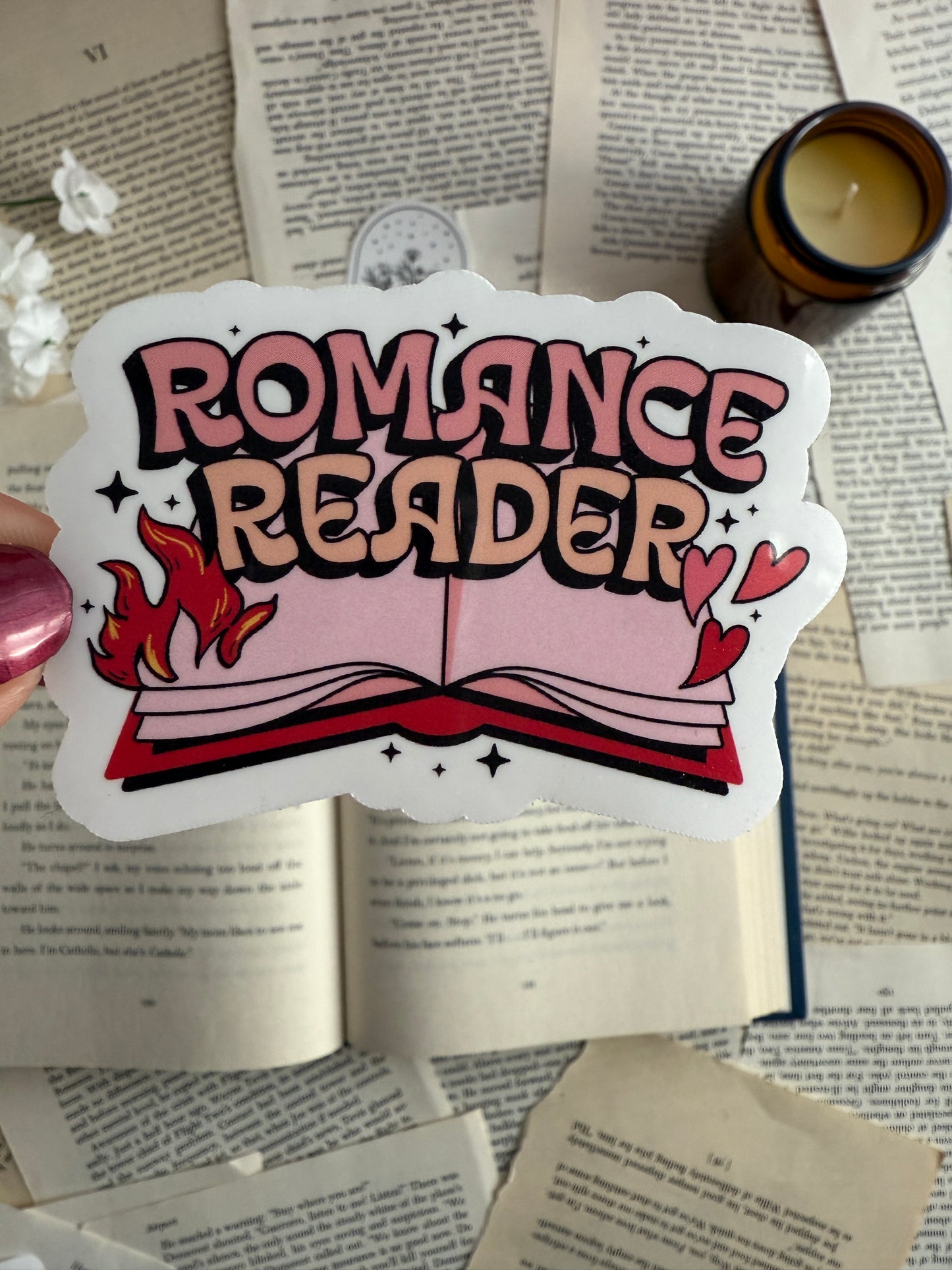 Romance Reader Vinyl Sticker
