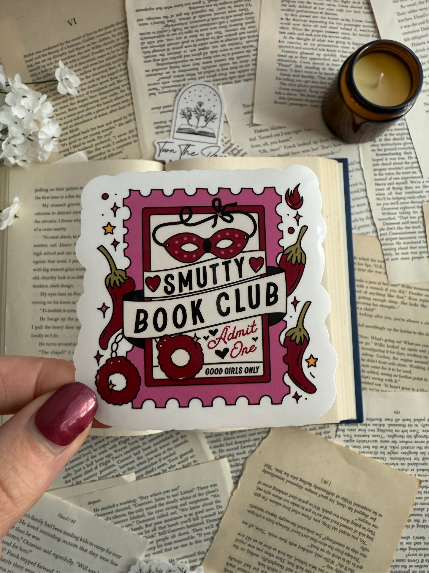 Smutty Book Club Vinyl Sticker