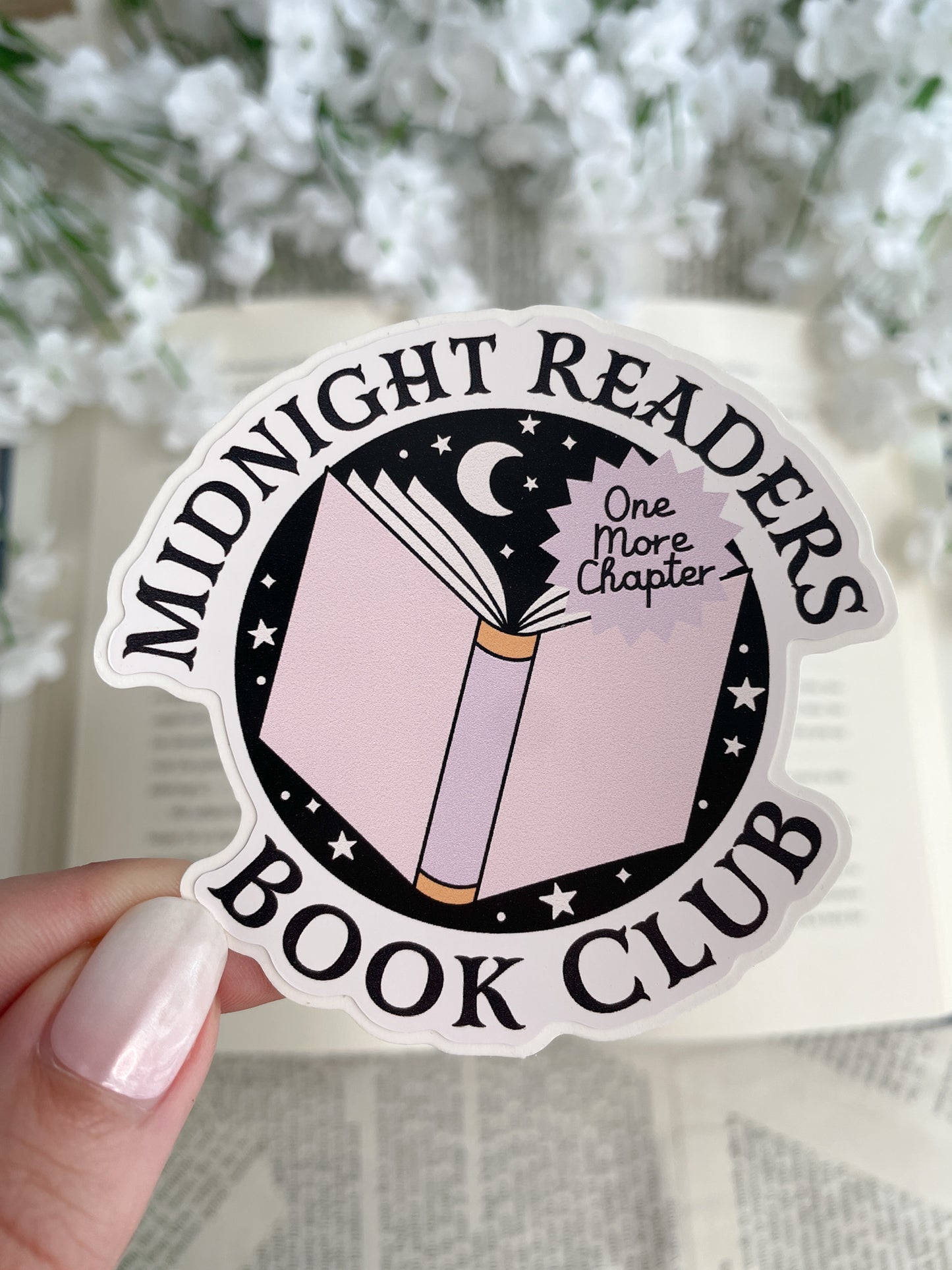 Midnight Readers Book Club Vinyl Sticker