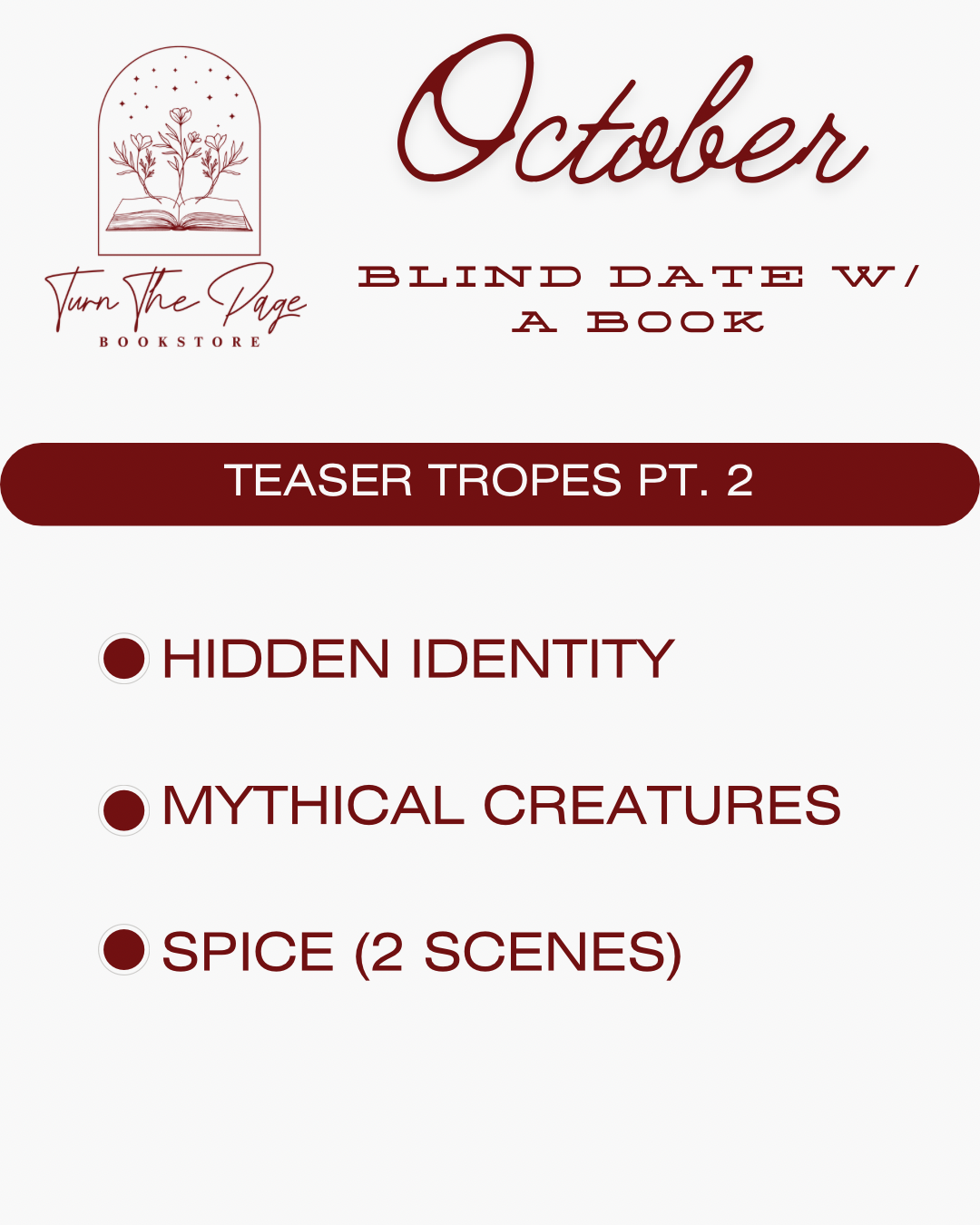 October Blind Date with a Book