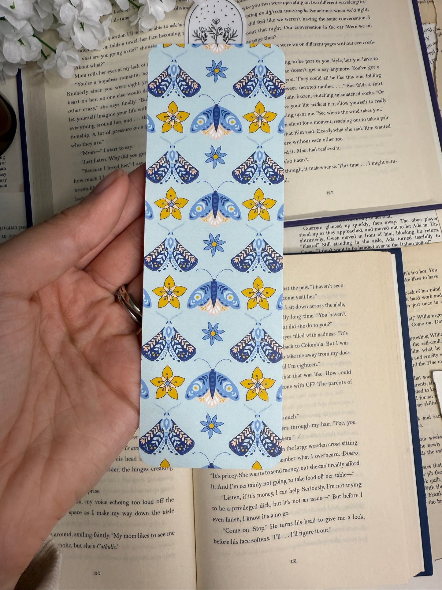 Blue Moth Bookmark