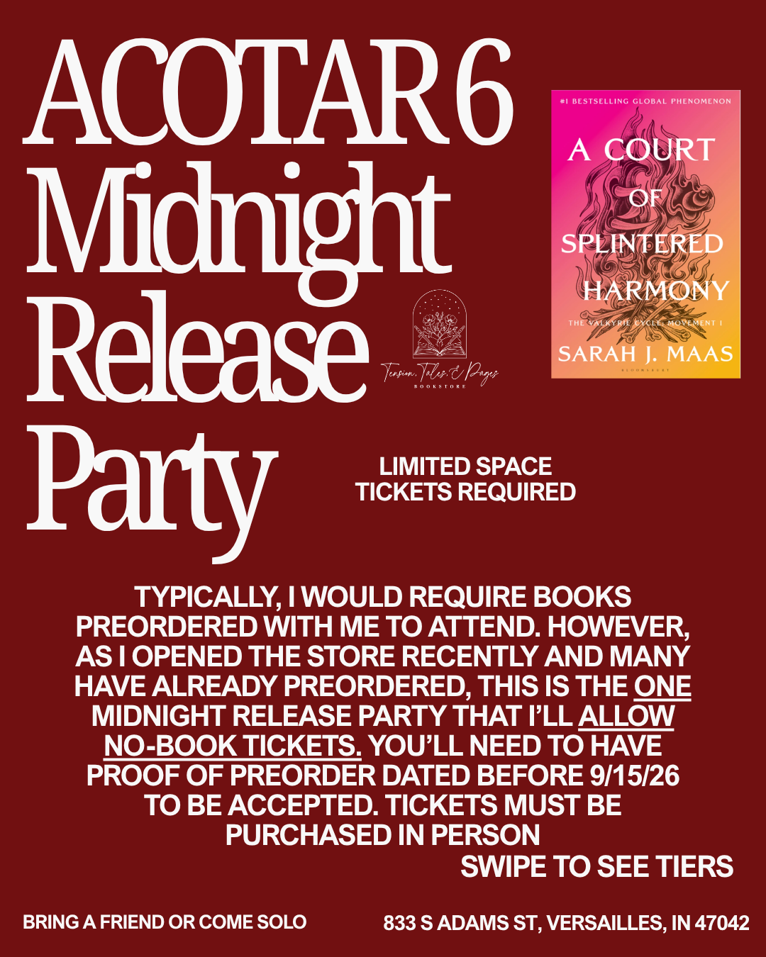 ACOTAR 6 Midnight Release Party