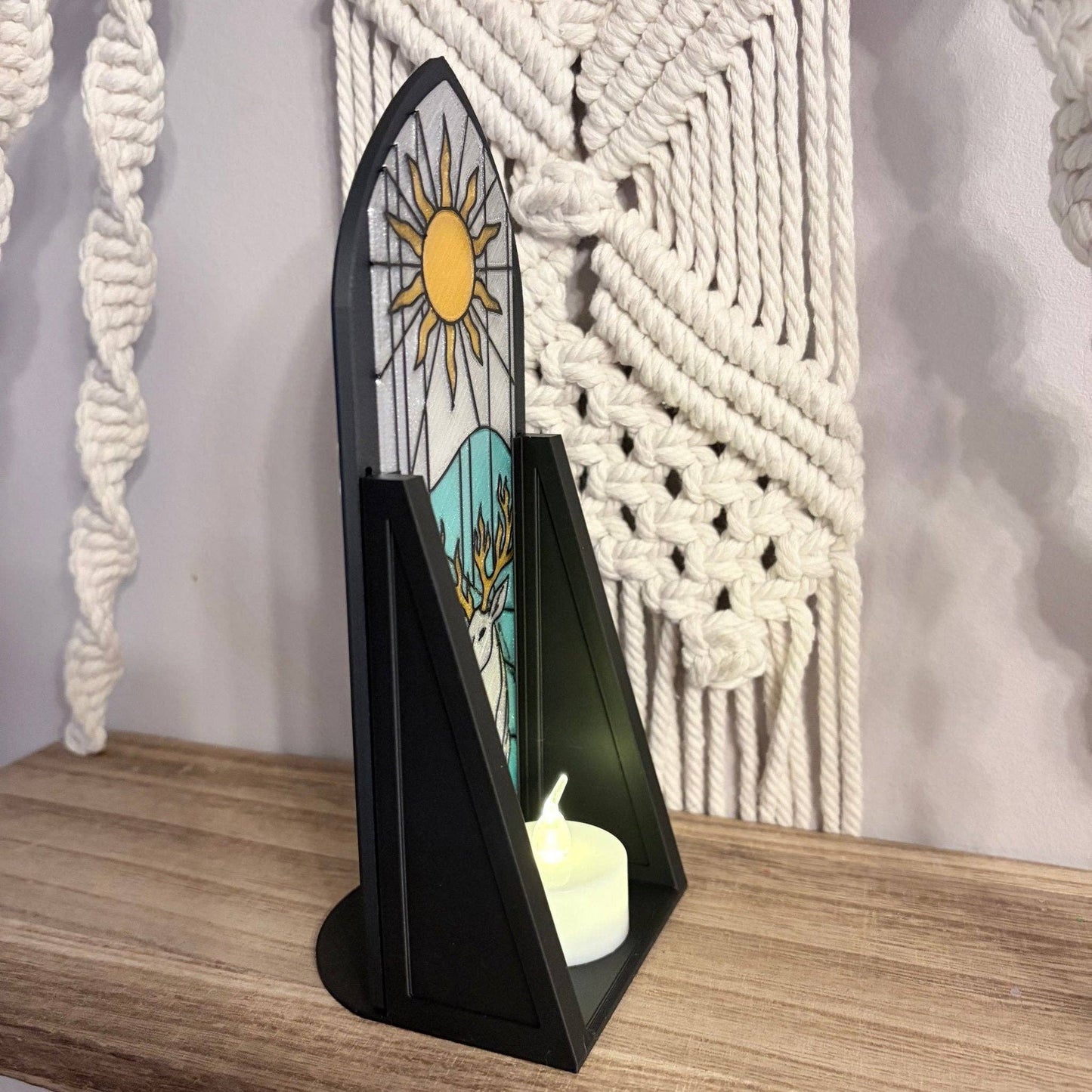 Stained Glass-Style TOG Inspired Book Nook with Storage - Optional Without Storage: With Storage