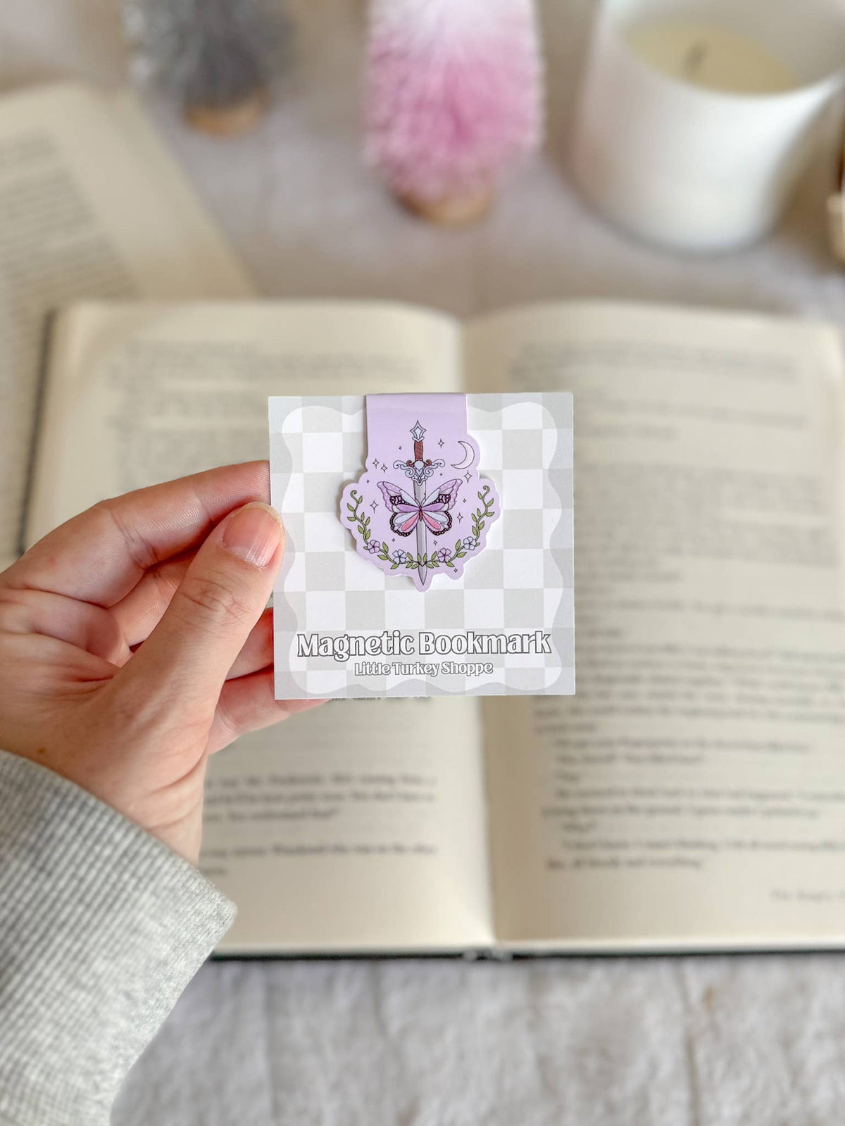 Fantasy Sword and Butterfly Magnetic Bookmark