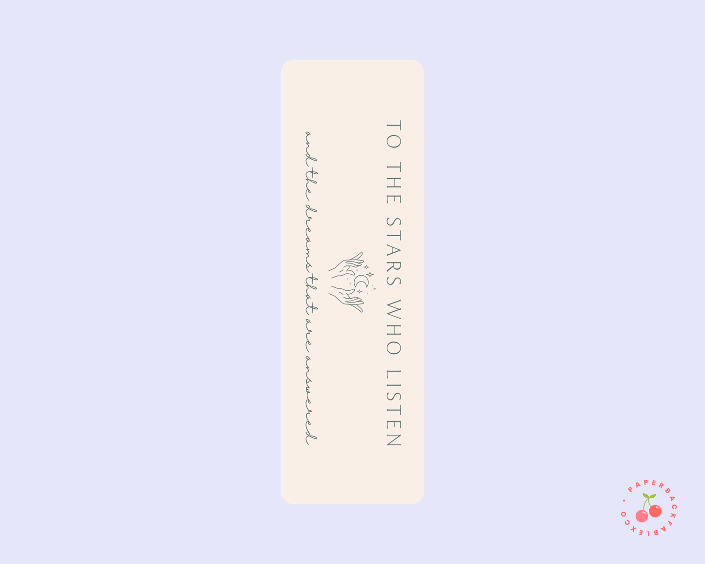 To The Stars Who Listen Bookmark