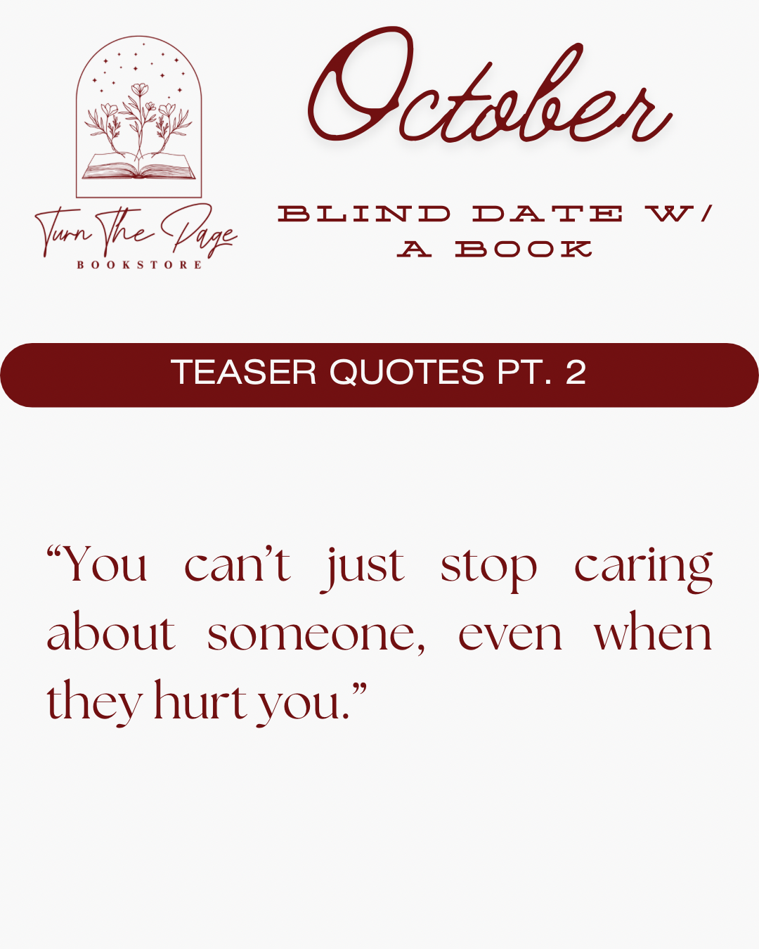 October Blind Date with a Book