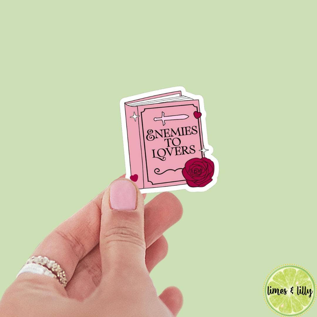 Enemies to Lovers Floral Rose Romance Book Sticker | Romance: Glossy