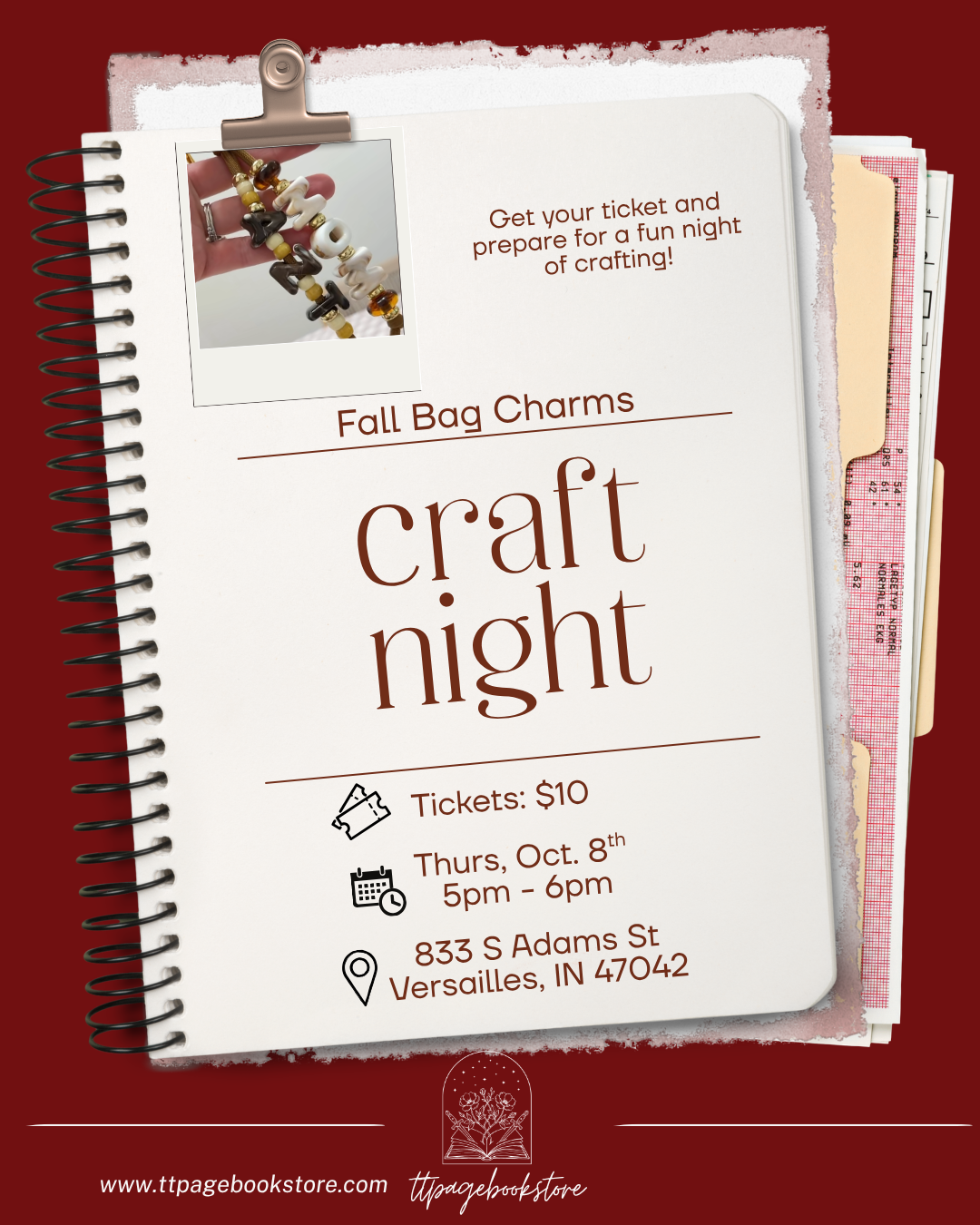 Fall Bag Charm Craft Night