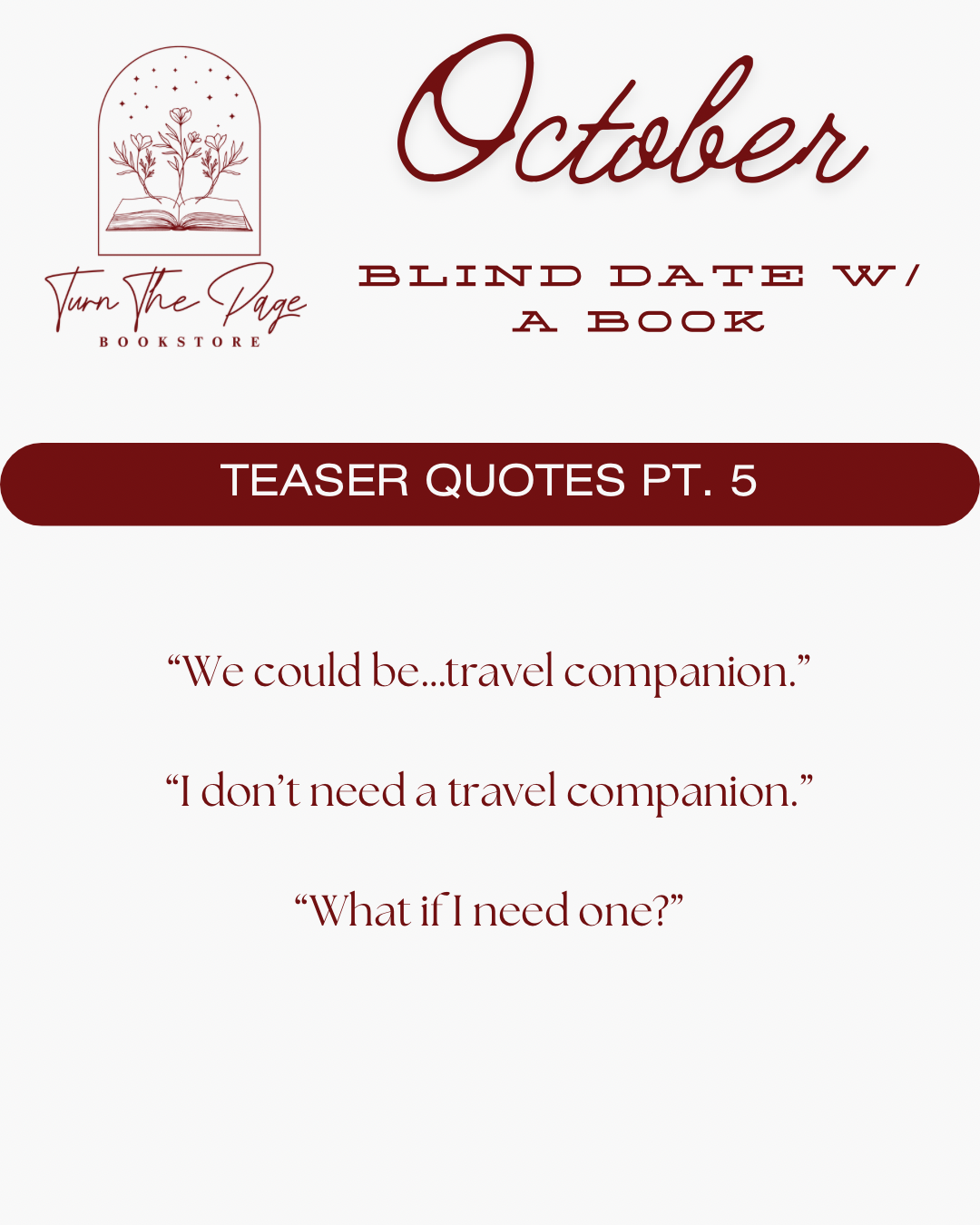 October Blind Date with a Book