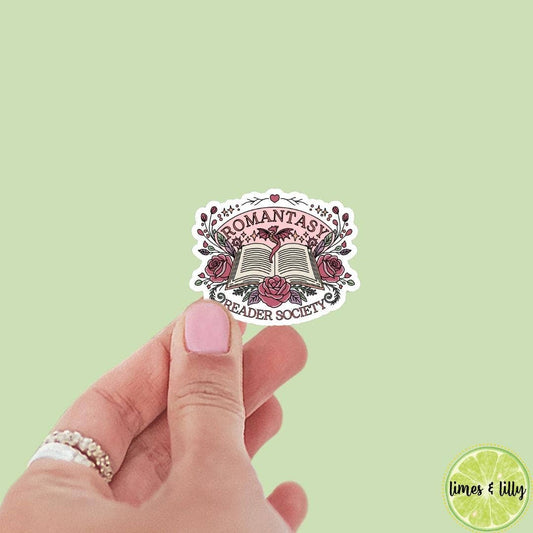 Romantasy Reader Society Vinyl Sticker: Glossy