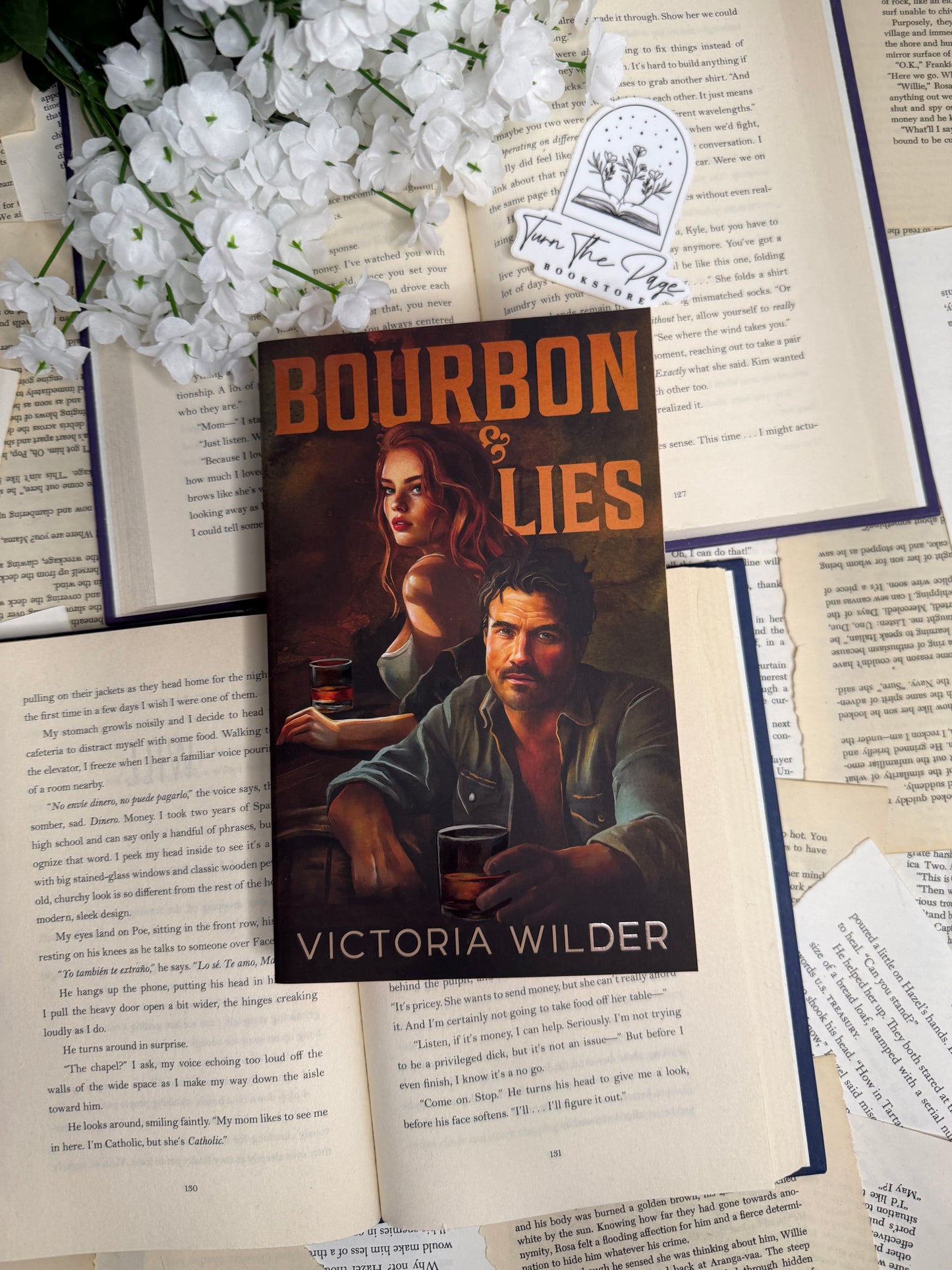 Bourbon & Lies by Victoria Wilder- sprayed edges