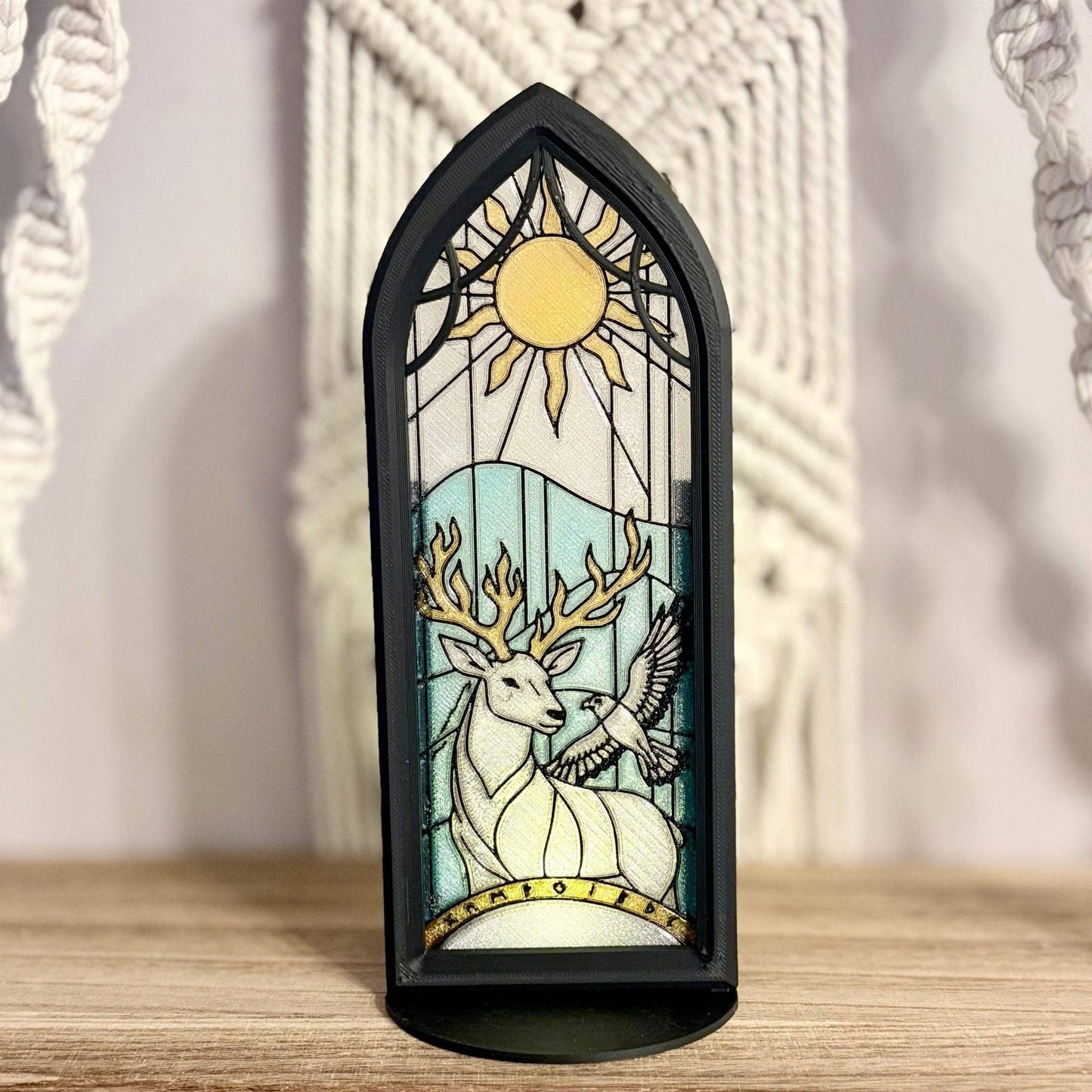 Stained Glass-Style TOG Inspired Book Nook with Storage - Optional Without Storage: With Storage