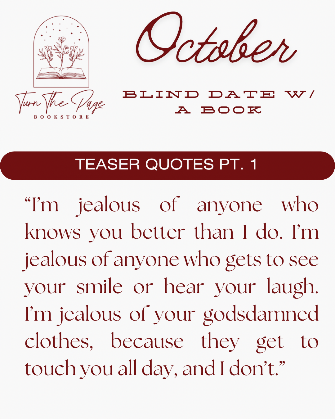 October Blind Date with a Book