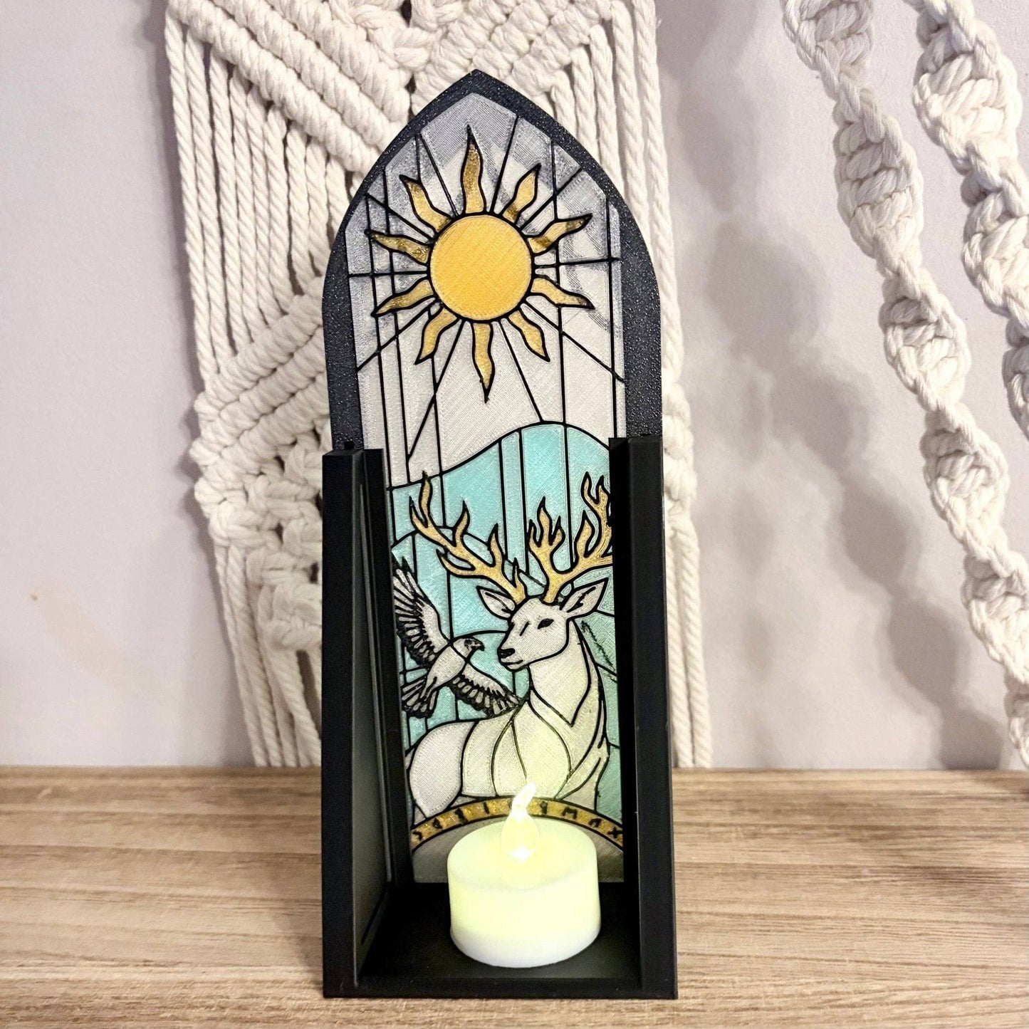 Stained Glass-Style TOG Inspired Book Nook with Storage - Optional Without Storage: With Storage
