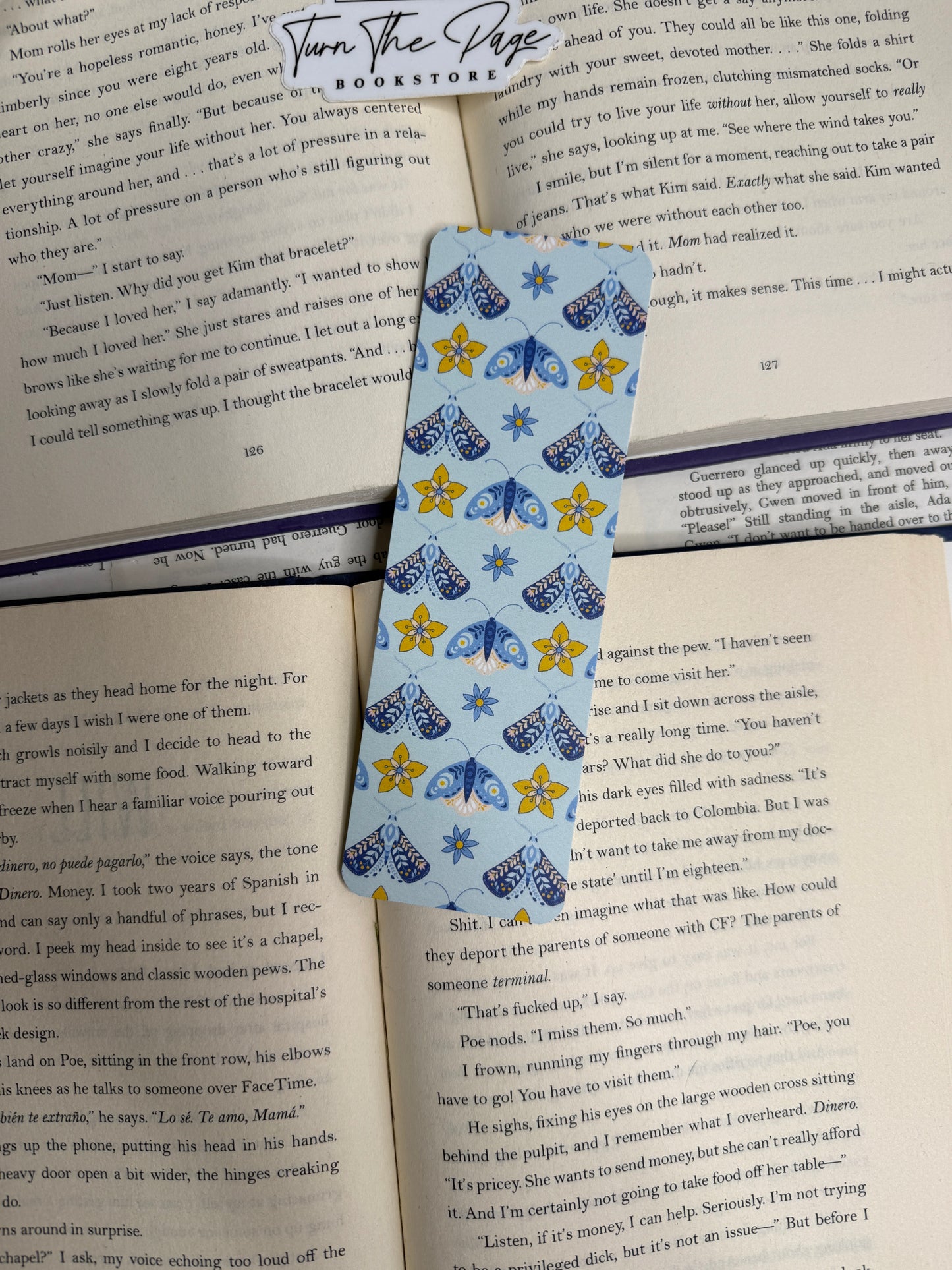 Blue Moth Bookmark