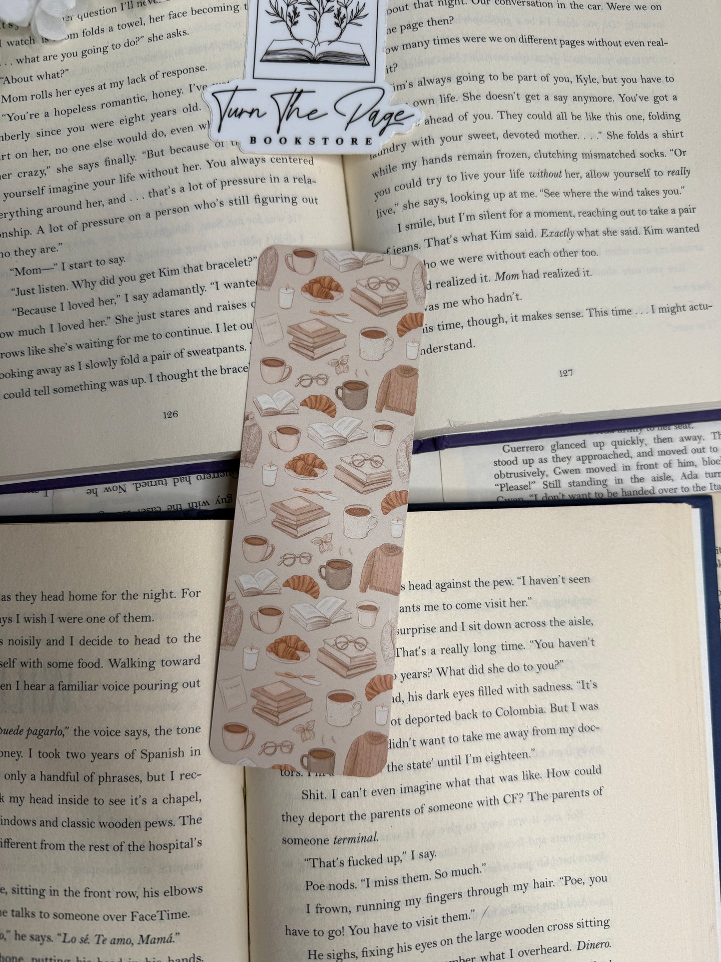 Beige Sweater Weather Bookmark
