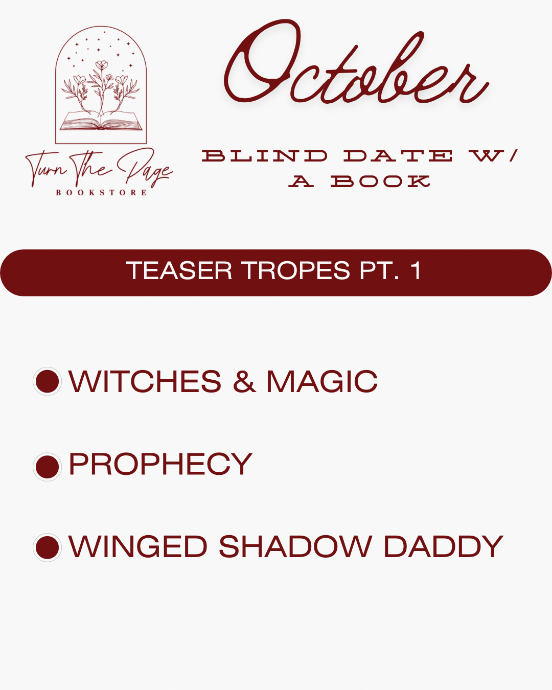 October Blind Date with a Book