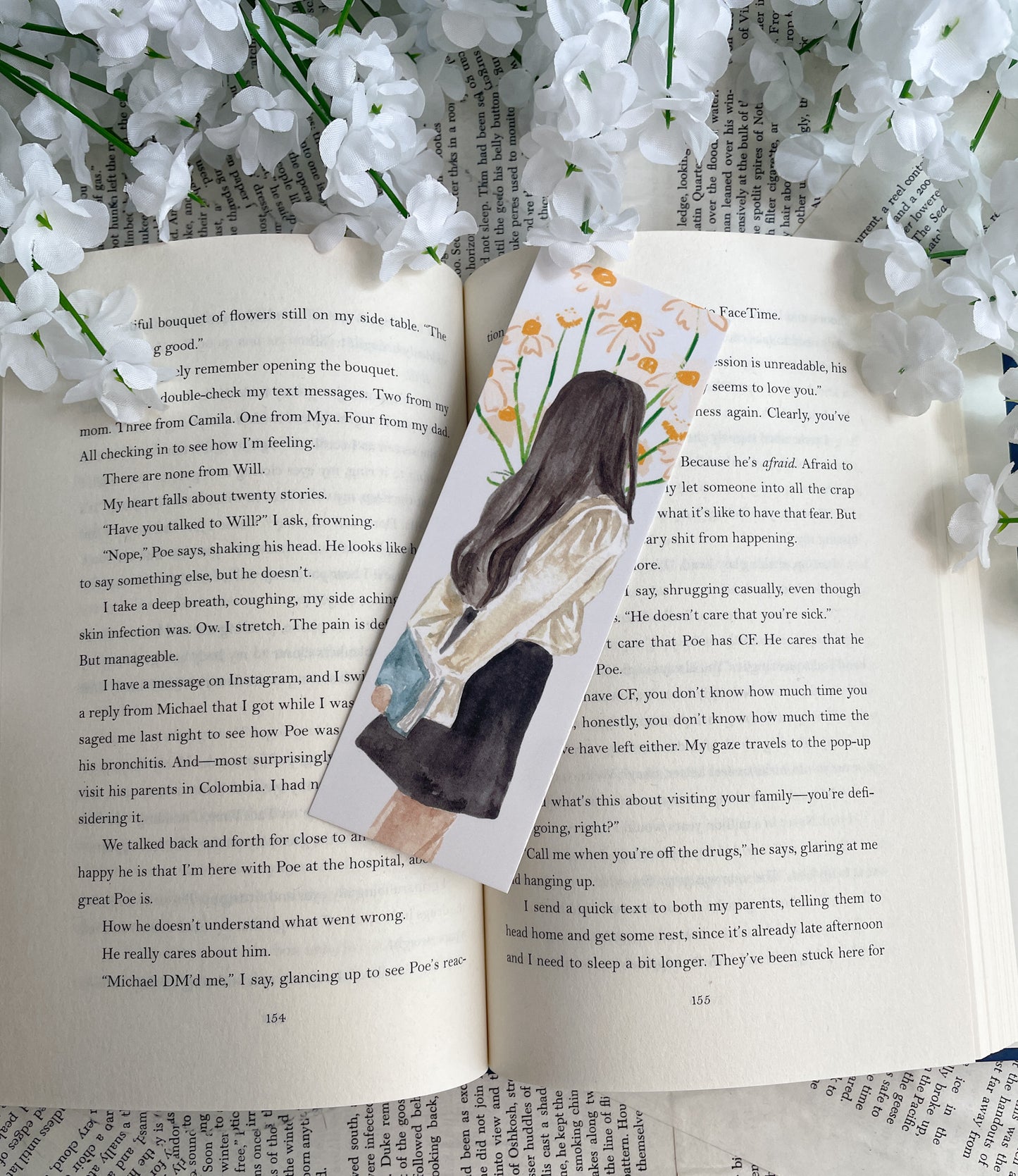 Chamomile Floral Bookmark