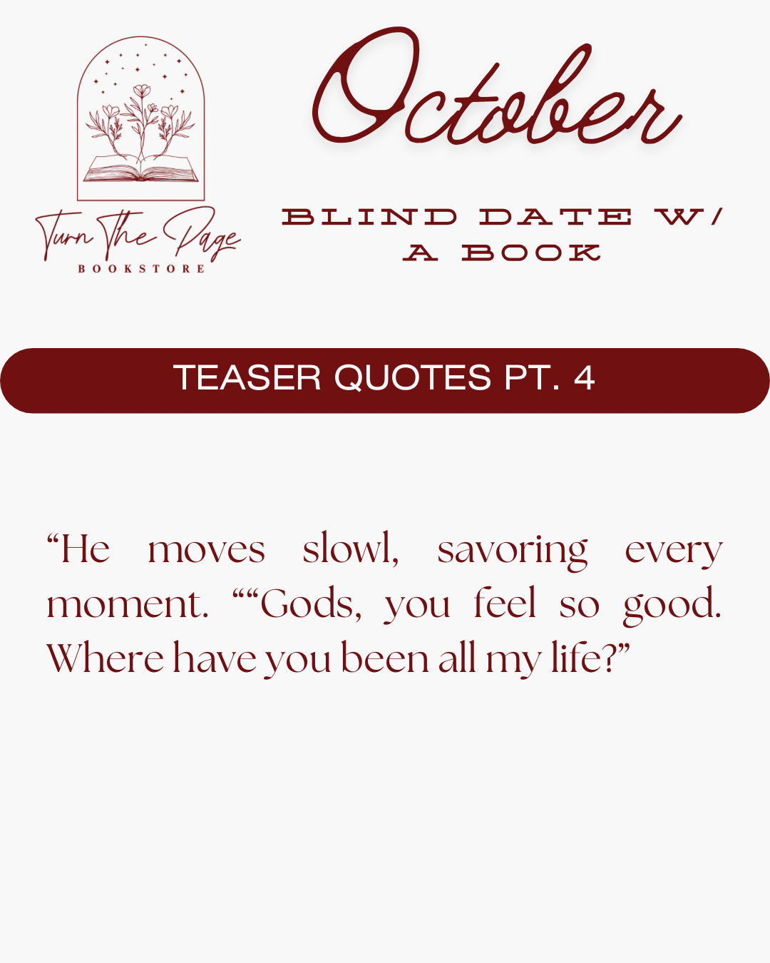 October Blind Date with a Book