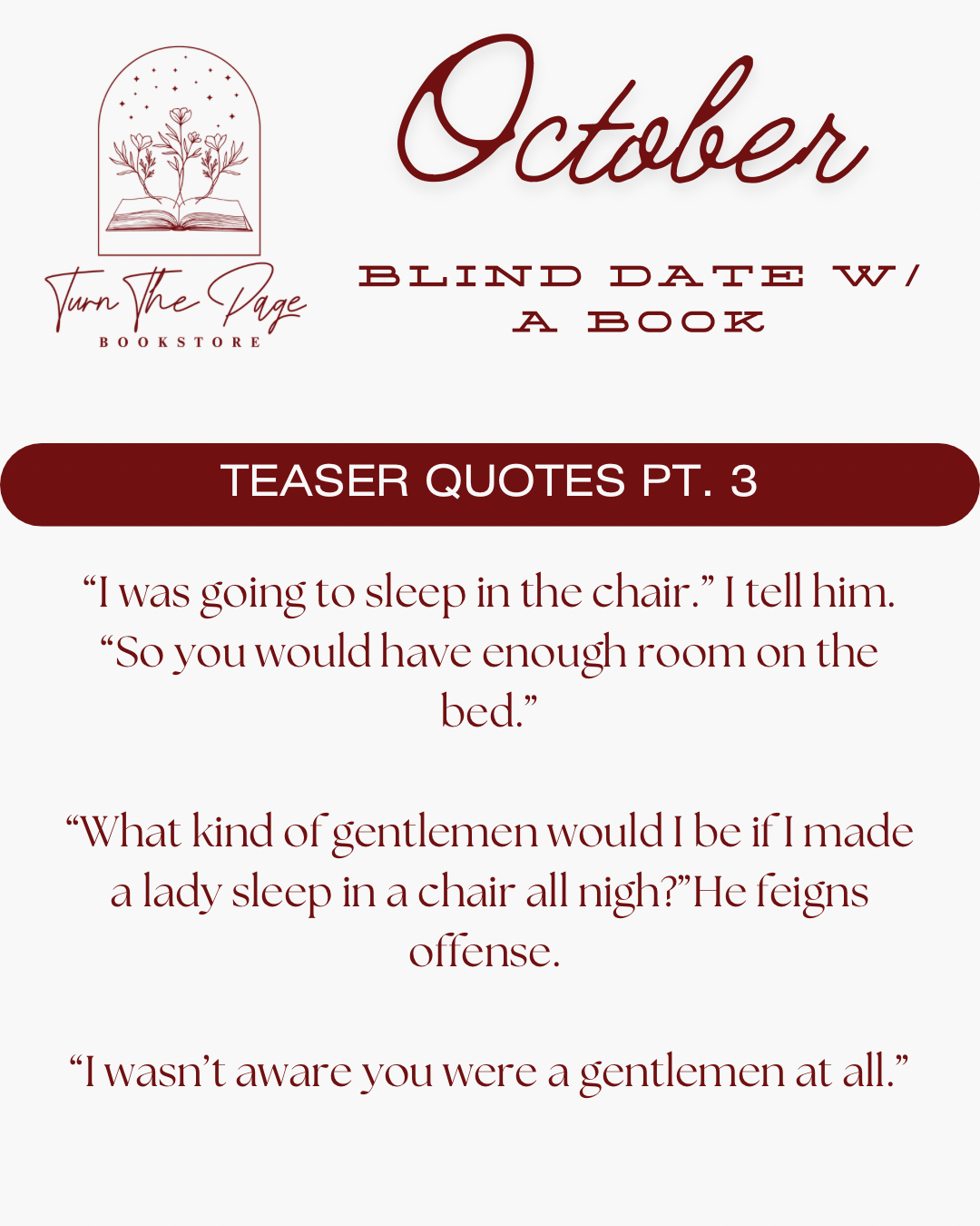 October Blind Date with a Book