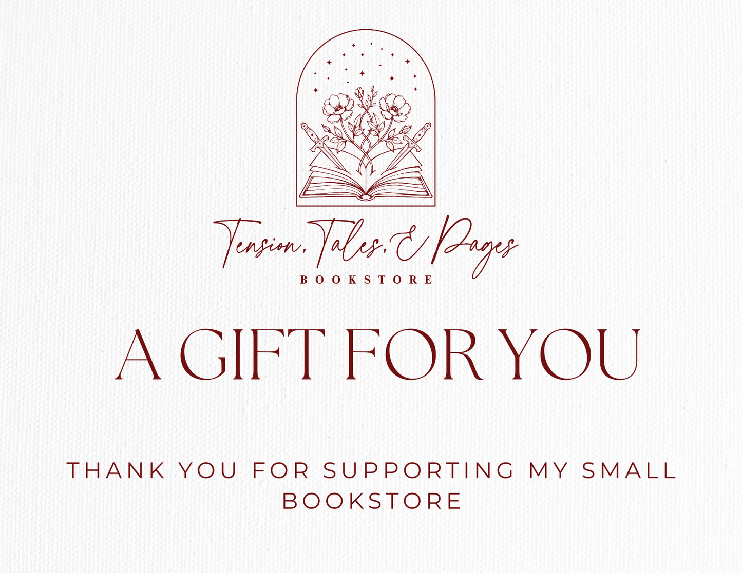 Tension, Tales, & Pages Bookstore Giftcard