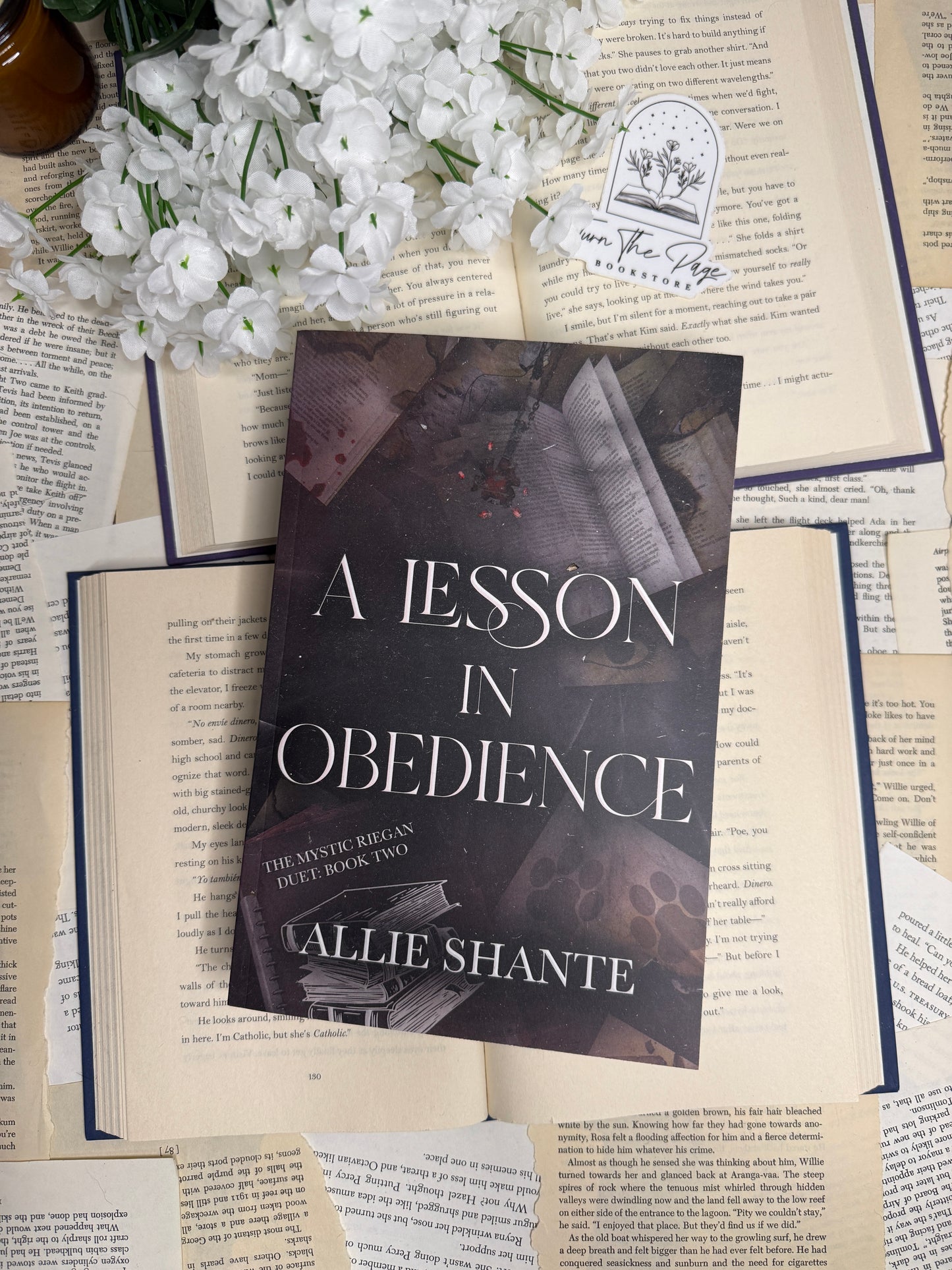 A Lesson in Obedience by Allie Shante - signed with author swag