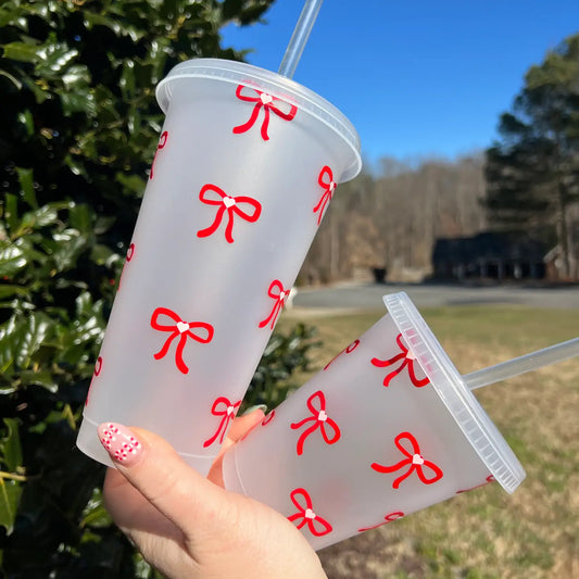 Bow Heart Cold Tumbler