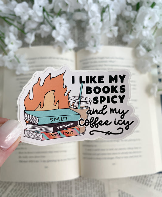 I Like My Books Spicy Sticker