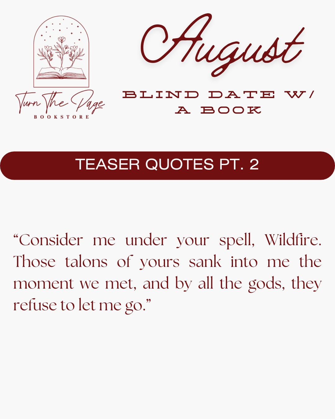 August Blind Date with a Book