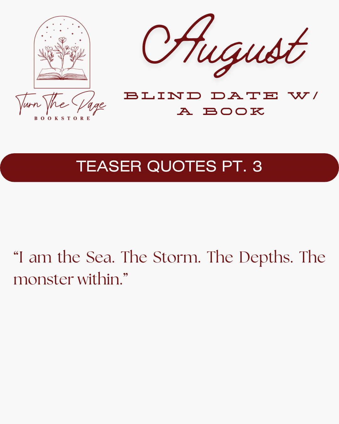 August Blind Date with a Book