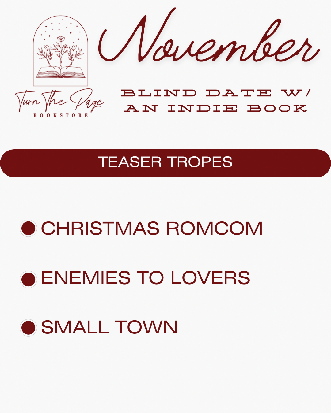 November Blind Date with an Indie Book