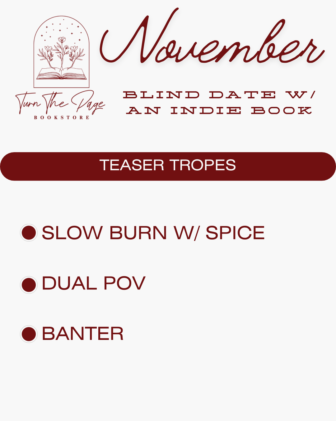 November Blind Date with an Indie Book
