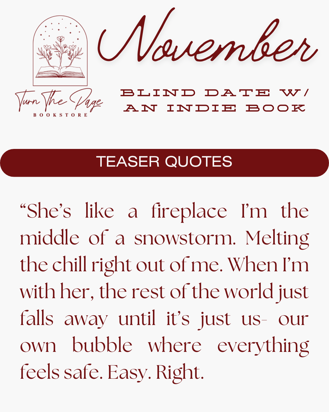 November Blind Date with an Indie Book