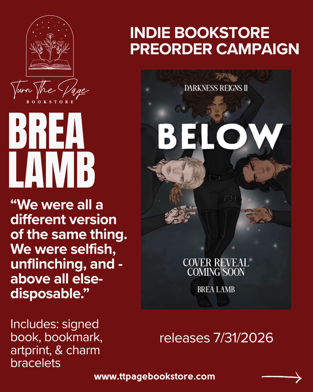 PREORDER: Below by Brea Lamb