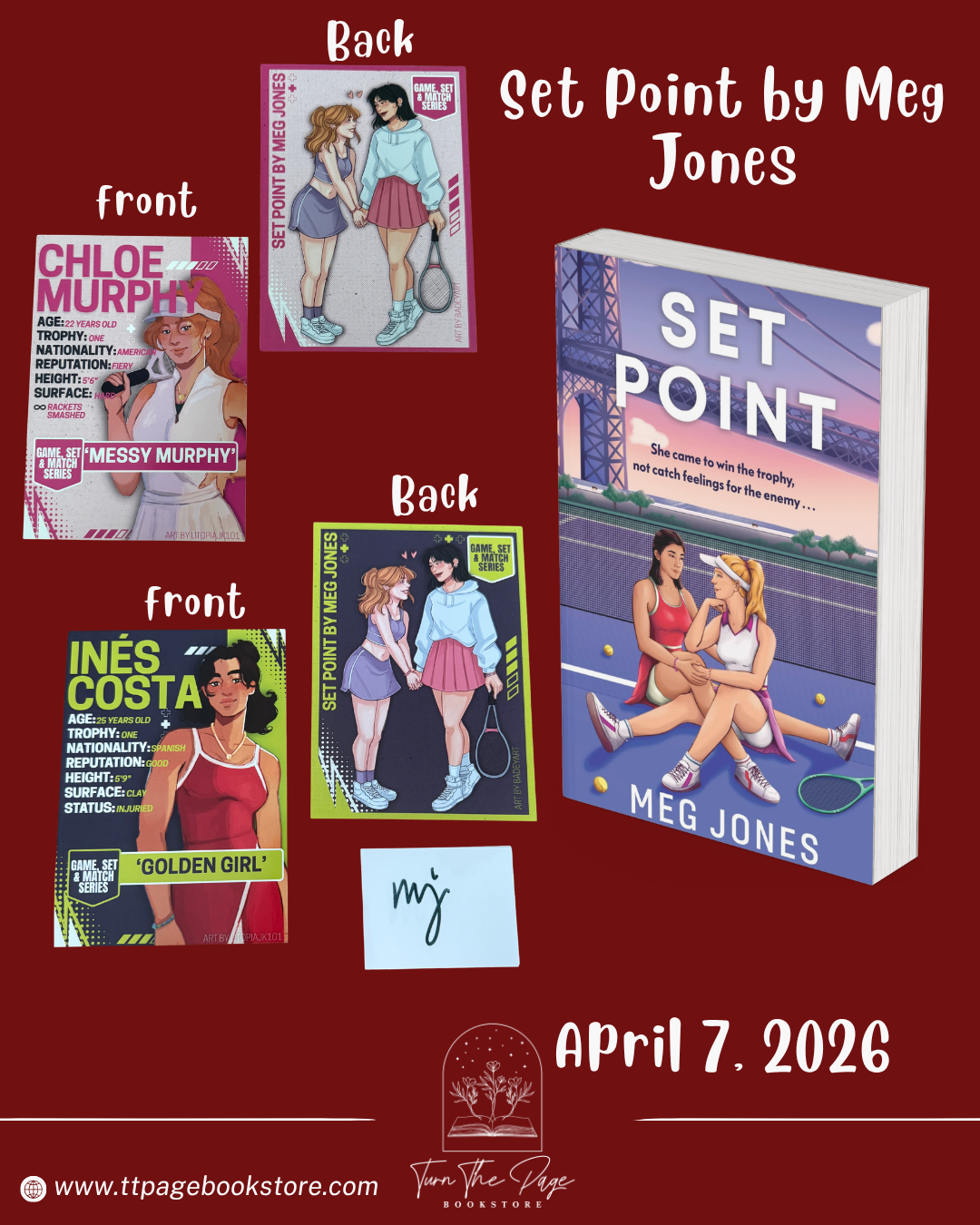 Set Point by Meg Jones - author swag