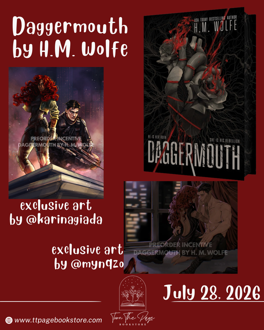 PREORDER: Daggermouth by H.M. Wolfe - sprayed edges