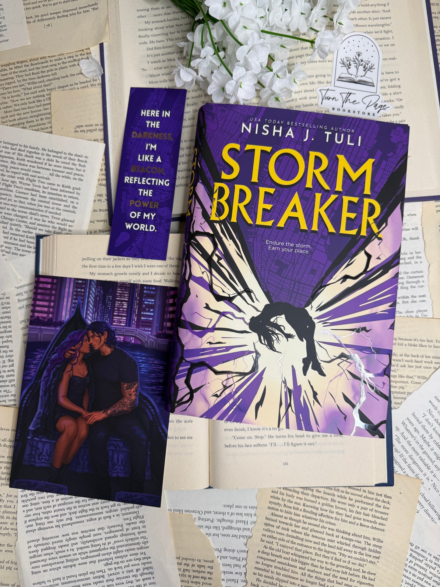 Storm Breaker by Nisha J. Tuli - sprayed edges with author swag