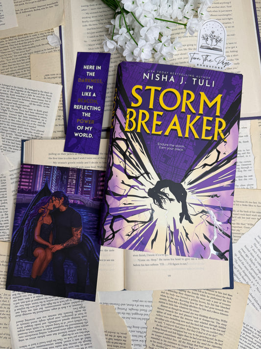 Storm Breaker by Nisha J. Tuli - sprayed edges with author swag