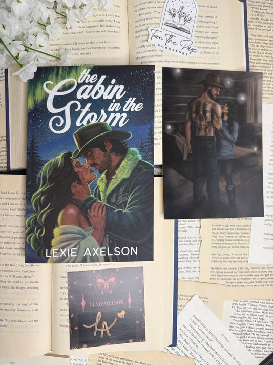 The Cabin in the Storm by Lexie Axelson - author swag included