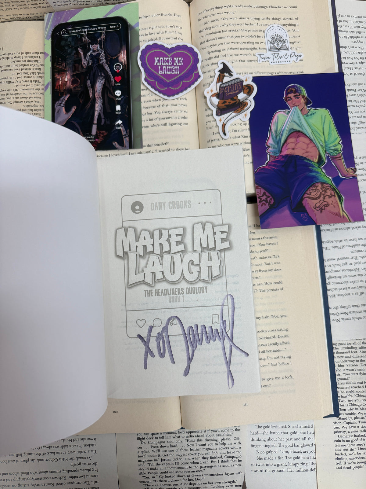 Make Me Laugh by Dany Crooks - signed with swag